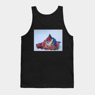 Colourful Kitty Cat Tank Top